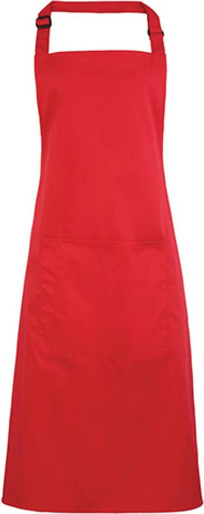 Premier Workwear PR154 | Colours Bib Apron With Pocket - 72 x 86 cm - Waschbar bis 60 - Farbe: Strawberry Red (ca. Pantone 186) - Größe: 72 x 86 cm