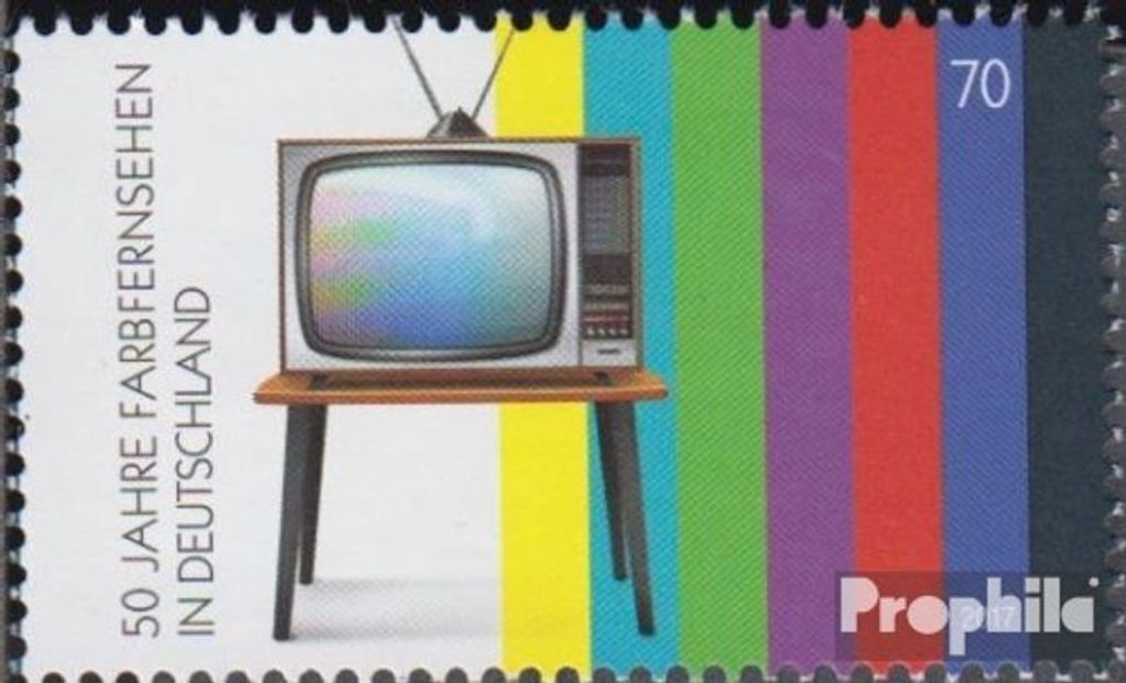 Briefmarken BRD (BR.Deutschland) 2017 Mi 3329 (kompl.Ausg.) postfrisch Farbfernsehen