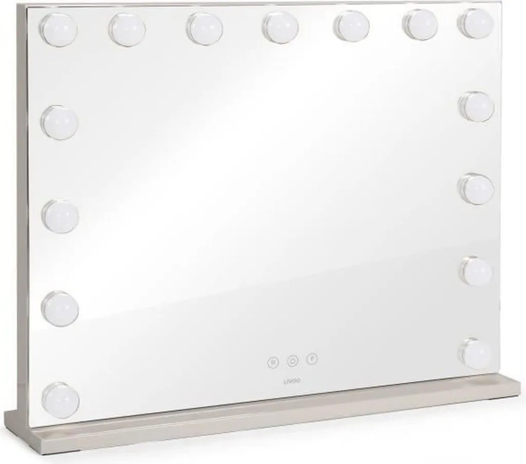 Specchio Livoo DOS207 Grigio con Luci LED 24W | Idea Regalo Esclusiva