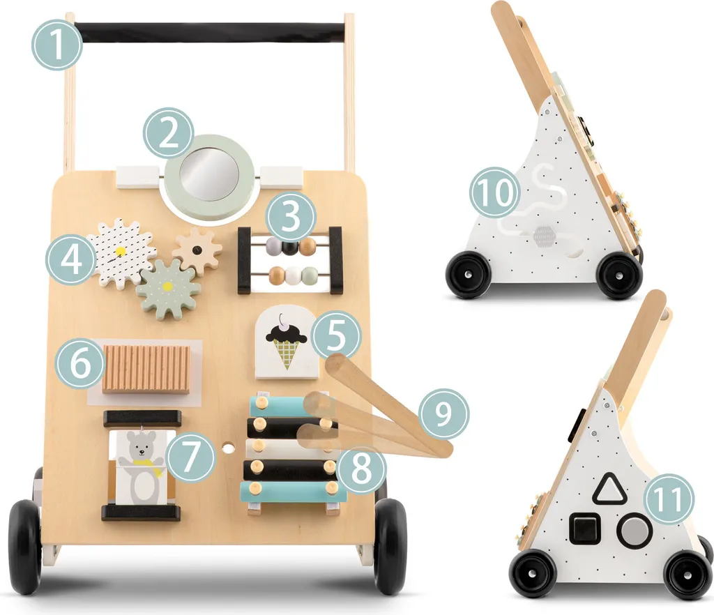 Déambulateur en bois RK-875 Ricokids - Chariot de marche pour bébé - 12