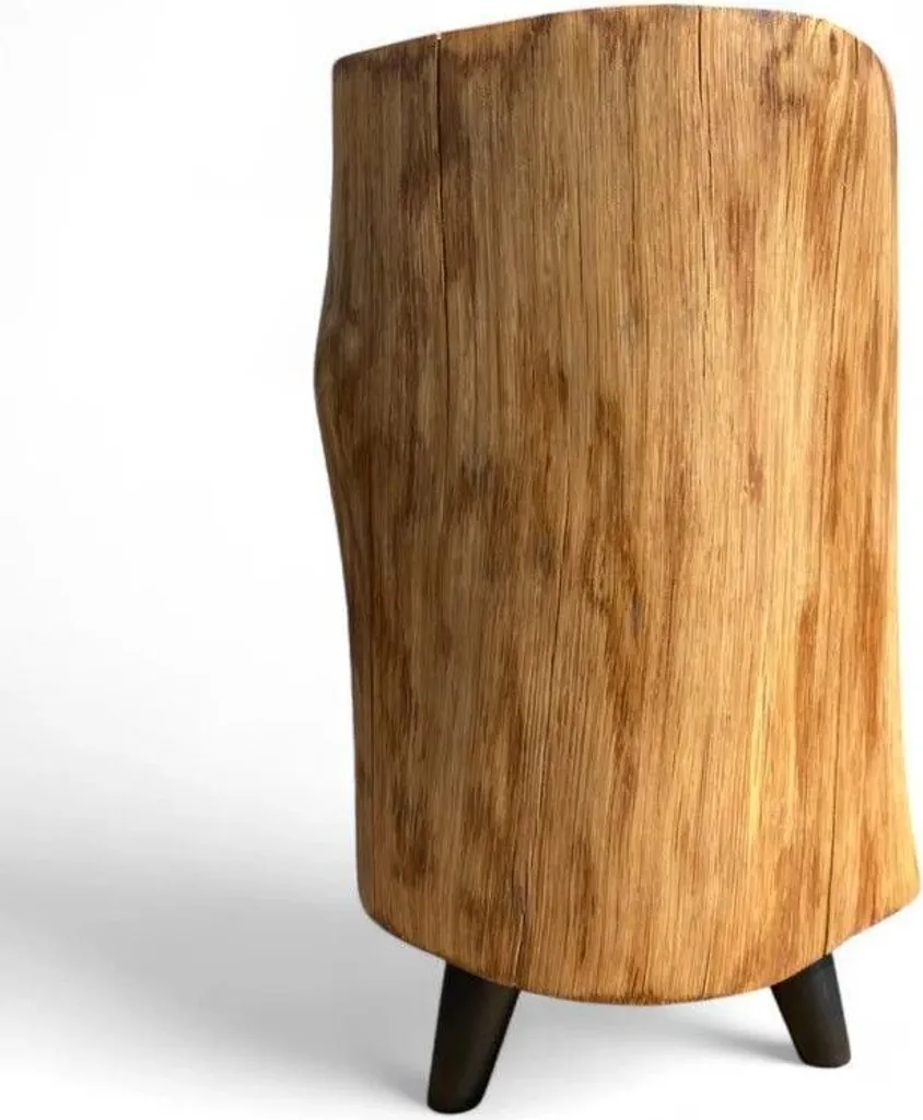 Tavolino Basso Rovere Rustico per Soggiorno - Altezza 30cm Oliato