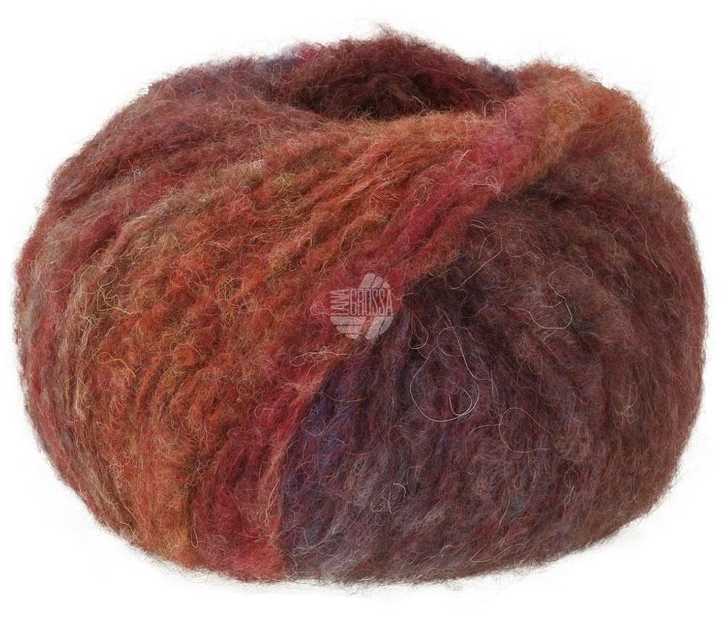 Lana Grossa - Gigante Multi 0103 weinrot rotbraun graurot Produktbild 