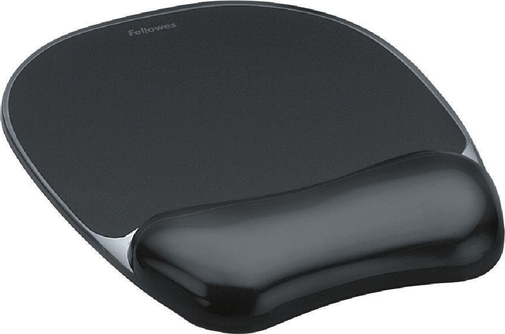 Handgelenkauflage mit Maus-Pad Crystal Gel schwarz Packung mit 4 Stück