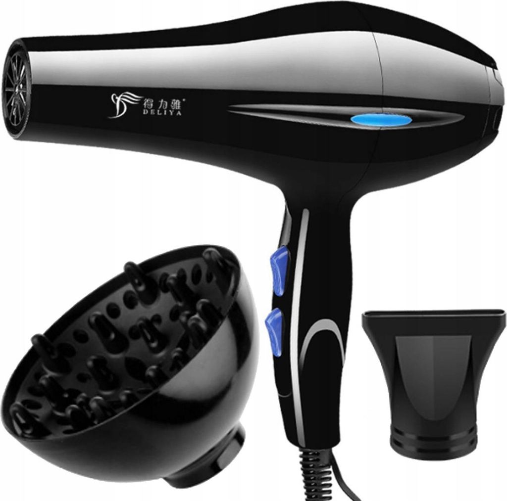 Haartrockner mit Ionen-Technologie, 1200W, Kalstluft und Produktbild 