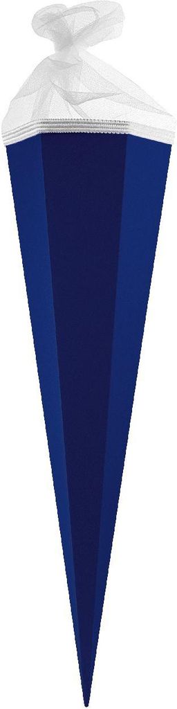 Goldbuch Bastelschultüte 85 cm 6eckig Tüllverschluss blau Produktbild 