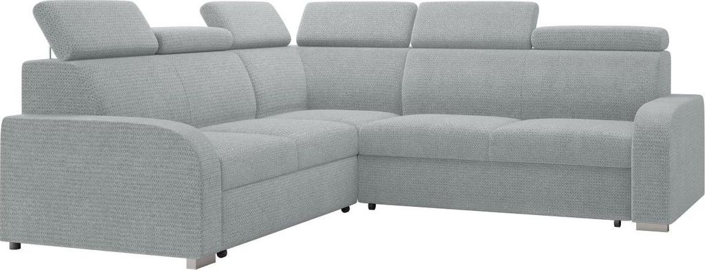 MIRJAN24 Ecksofa Oslo 2rR2p, Eckcouch mit Schlaffunktion und Bettkasten, L-Form, Wohnzimmer (Farbe: Crown 17)