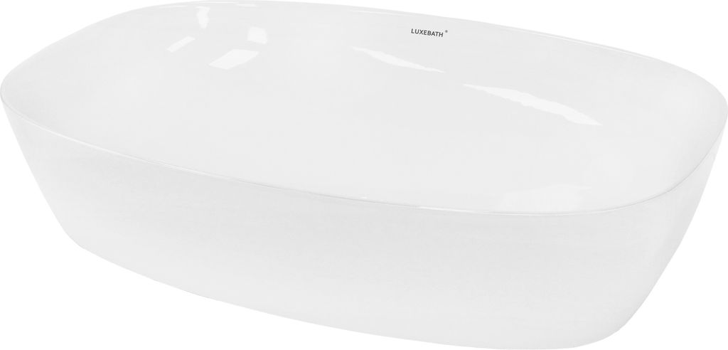 LuxeBath Waschbecken Aufsatzwaschbecken Oval, 60,5x38x14 Produktbild 