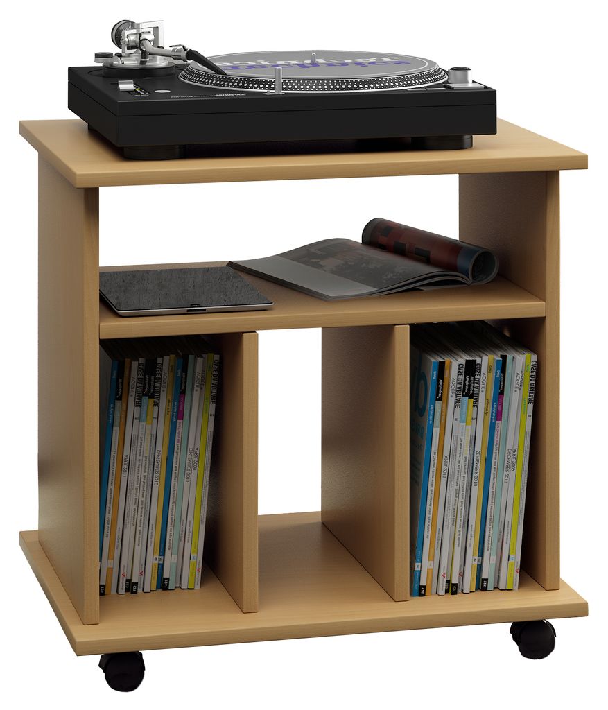 Tabina Hifi-Möbel 4 Ablagen Buche Nachbildung.