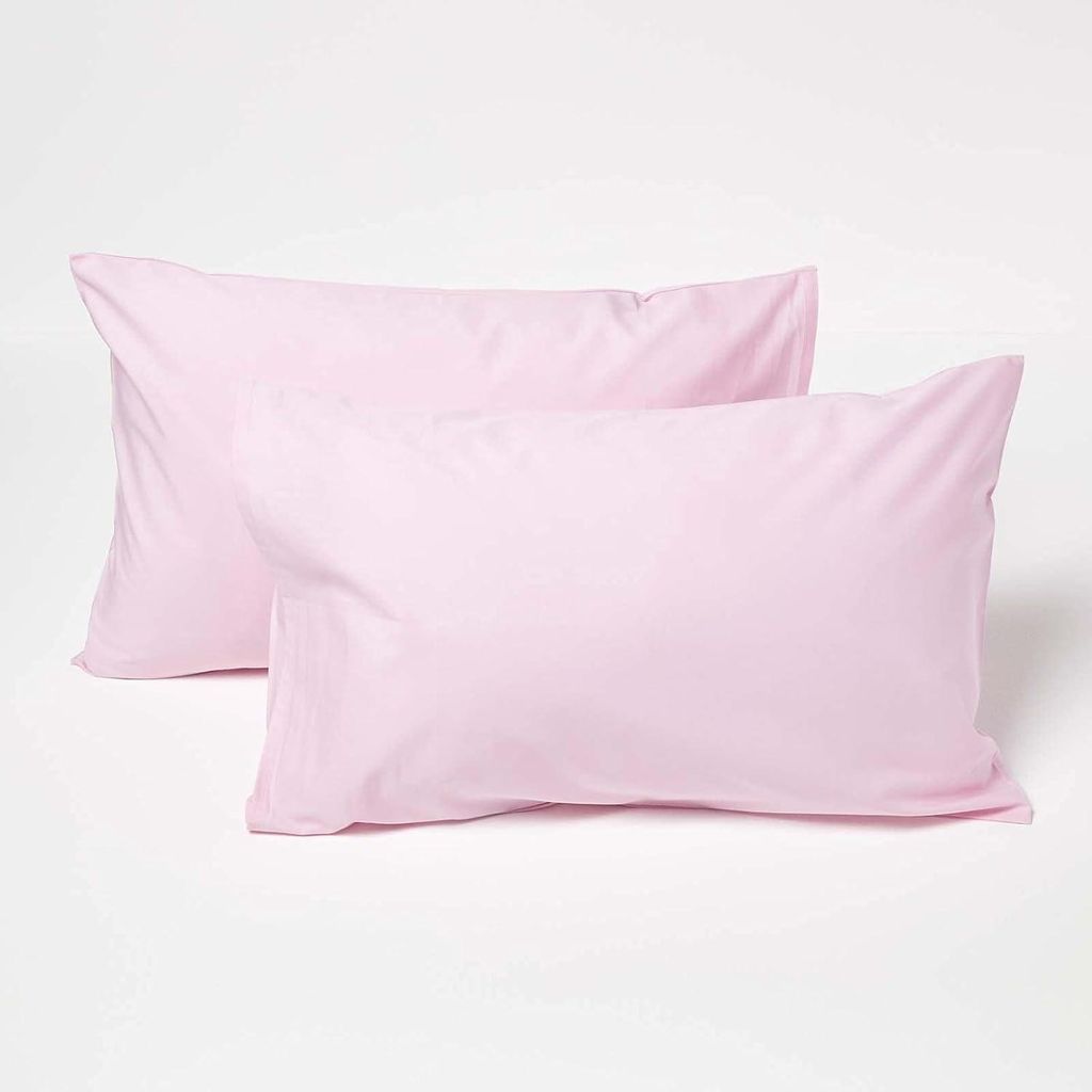 HOMESCAPES Rosa Kissenbezug 40 x 60 cm, 100% Baumwolle Produktbild 