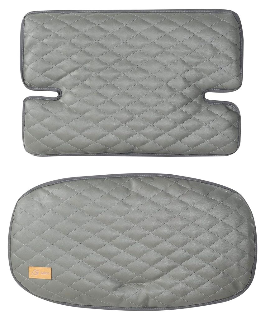 Sitzverkleinerer Sit Up Luxe - 2-teilige Hochstuhleinlage Stone gesteppt - Sitzkissen für Treppenhochstühle, 100% Polyester, Dunkelgrau