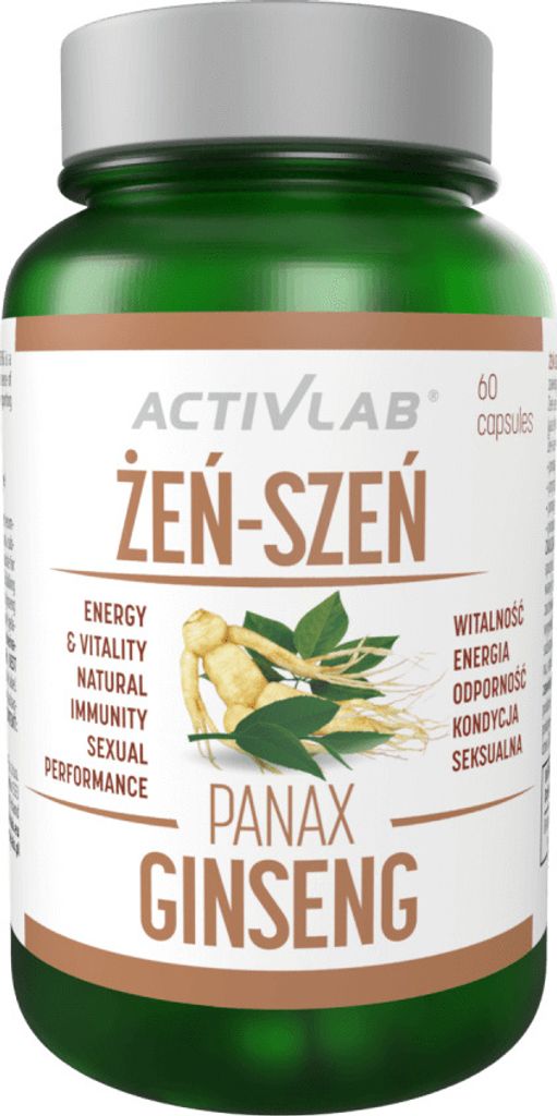 Activlab Ginseng PANAX GINSENG – Unterstützung für Vitalität und Energie, 60 Kapseln