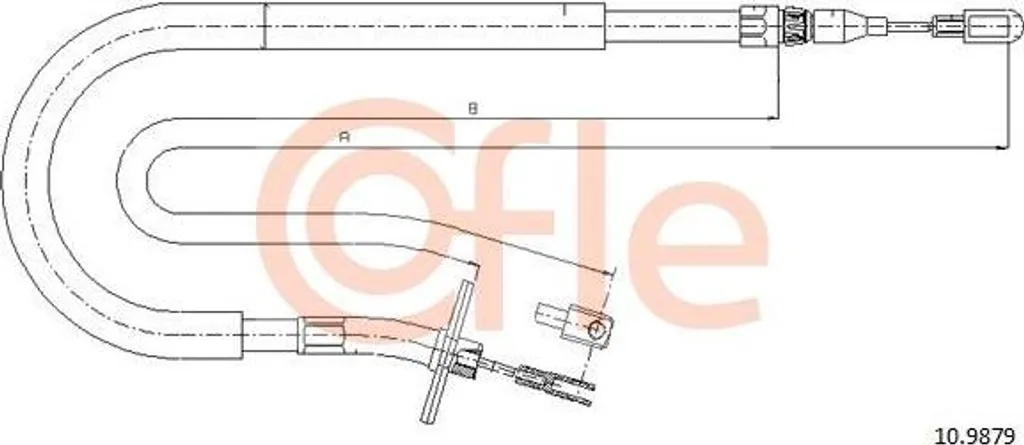 Câble de frein à main COFLE 10.9879 pour Sprinter et Vario OE 6674204685