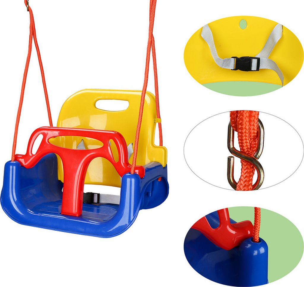 Yakimz Kinderschaukel Babysitz Baby 3 in 1 unterteilt Babyschaukel verstellbar unterteilt 3 Baby Swing Sitz Innen und außen können bis zu 50kg tr...