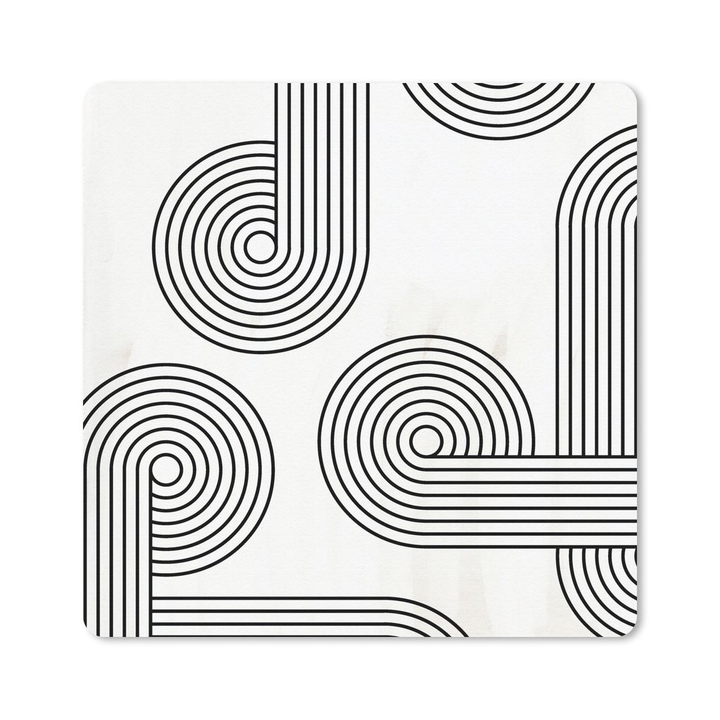 MuchoWow Mauspad Mousepad Kunst - Abstrakt - Kreis 20x20 cm - Mousepads - Maus Mat - Pad - Mausunterlage - Desk Mat - Bureauartikeln