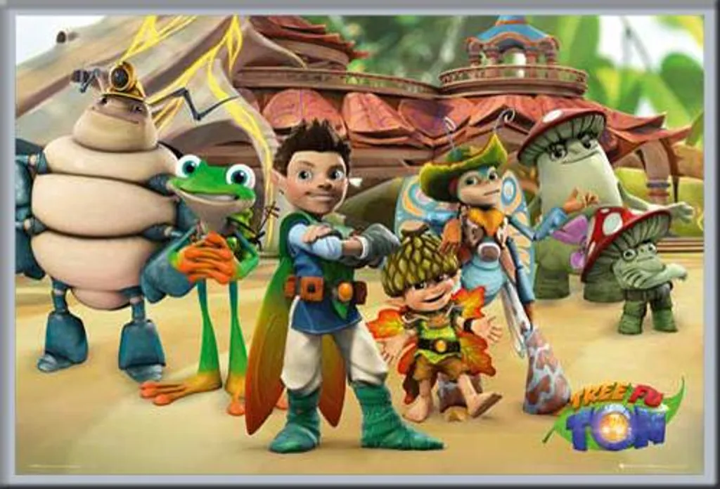 Affiche Tree Fu Tom Encadrée Shinsuke Argentée avec Protection Acrylique