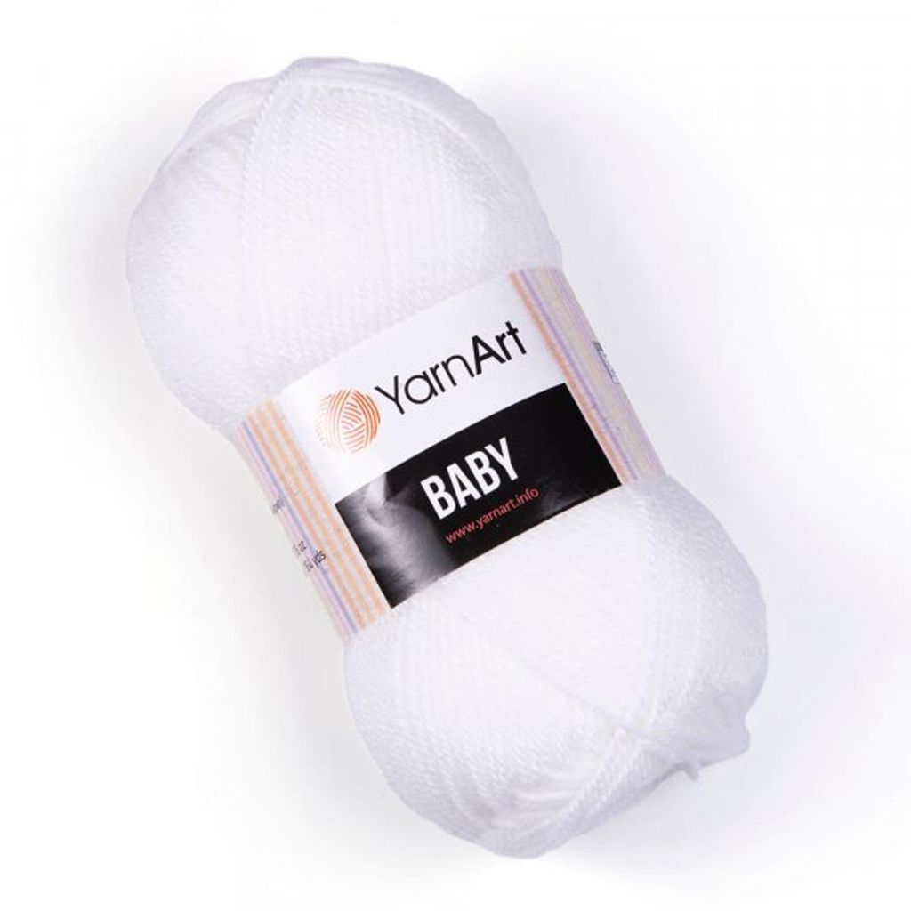 Yarn Art Baby 501 White Pletací příze Obrázek produktu 