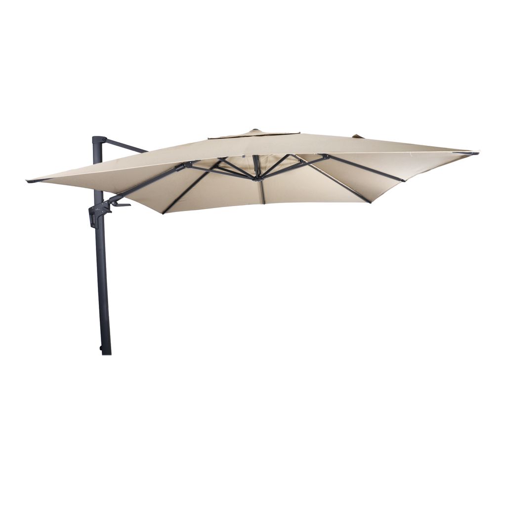 Lesli Living Ampelschirm "Virgo Flex" Ecru 3x3m