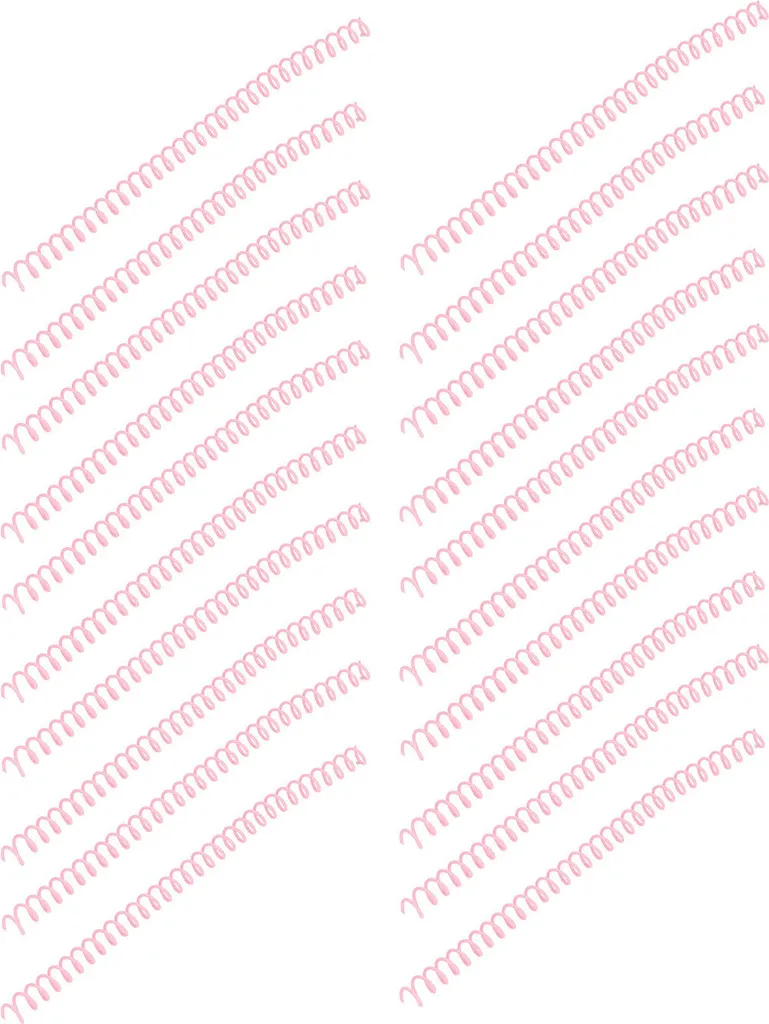 Spirales de reliure en plastique ABS rose pour documents et papeterie - 5