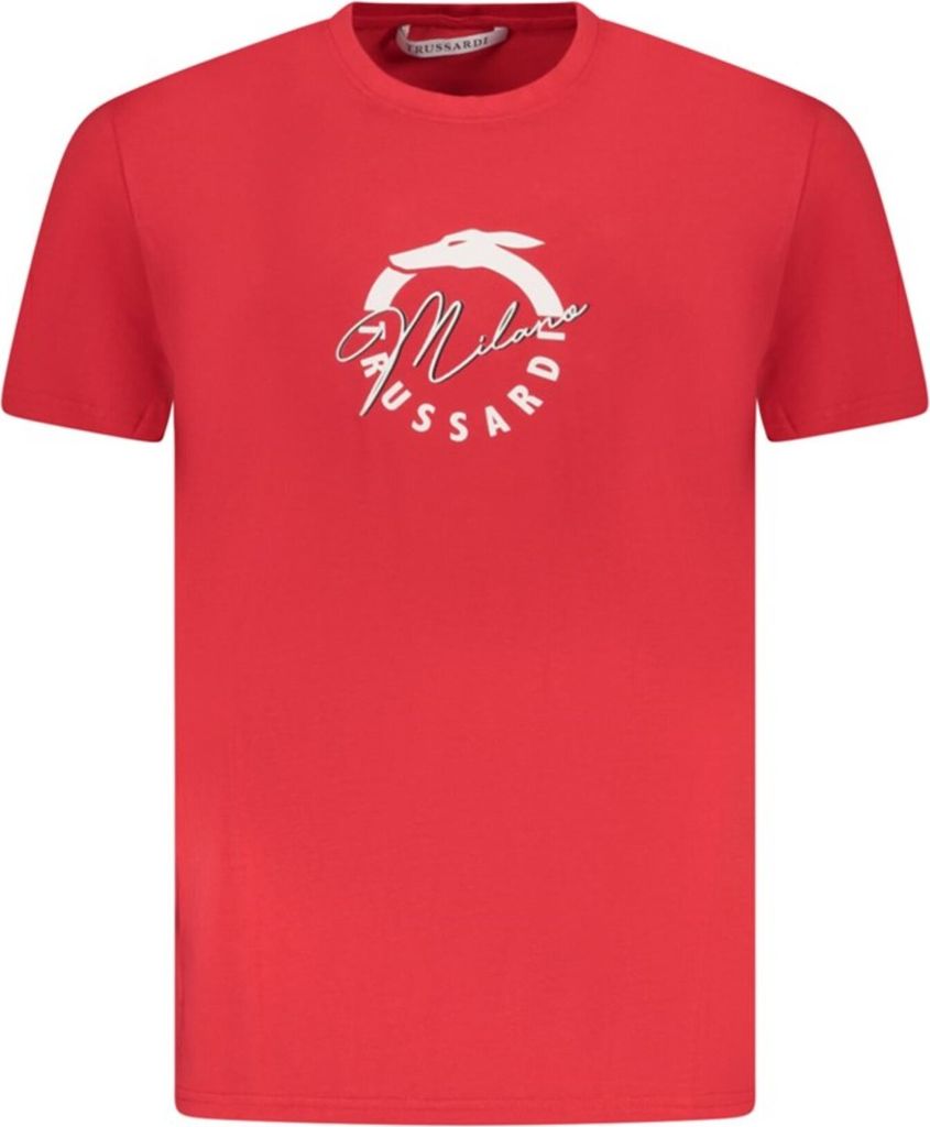 Trussardi Herren KURZARM-T-SHIRT Rot TRU25MTS01_RO04RED : Größe - L Größe: L