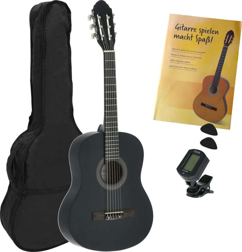 Guitare classique 3/4 Juan Miguel Navarrez noire pour débutant complet