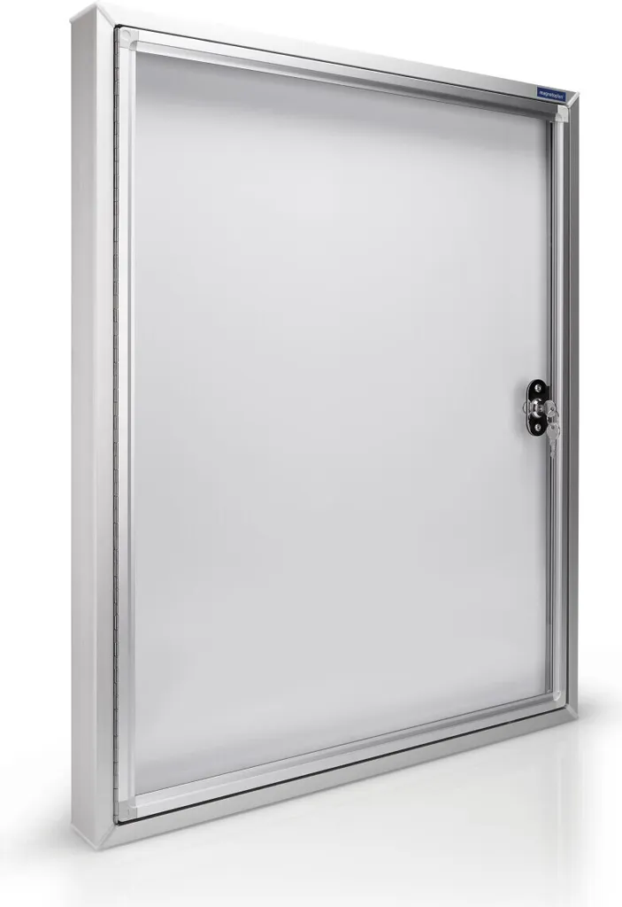 Vitrine d'affichage magnétique étanche avec cadre aluminium 4 x A4 - 12