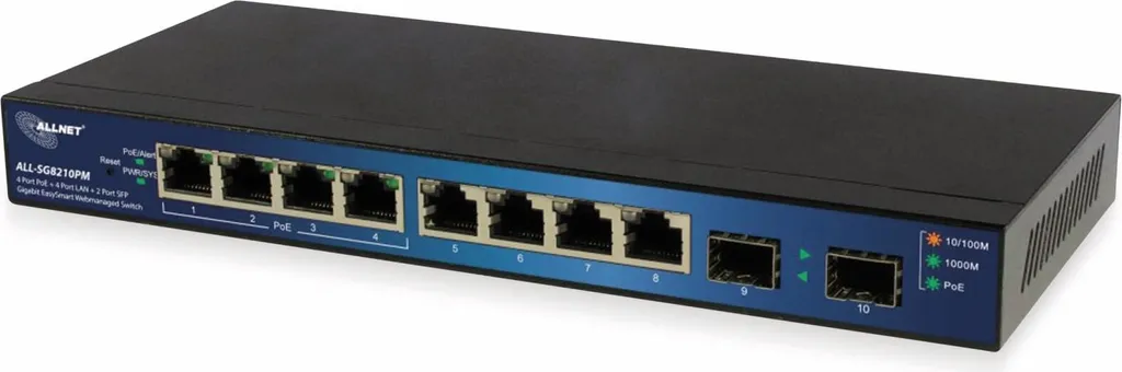 ALLNET ALL-SG8210PM Commutateur réseau administrable L2+ Gigabit PoE