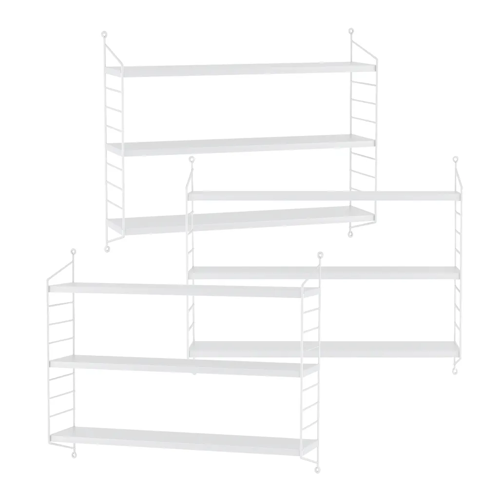 Étagère murale de rangement blanche Strängnäs idéale pour petits espaces