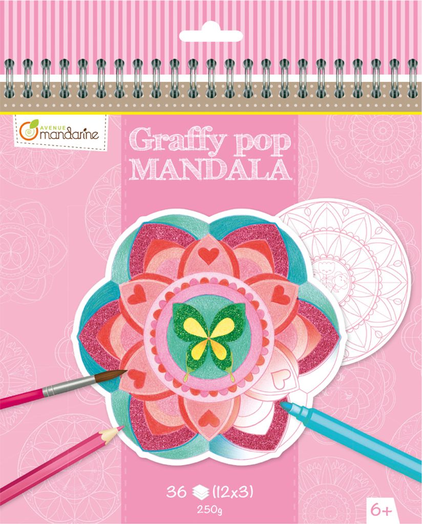 avenue mandarine Malbuch "Graffy Pop Mandala" Girl