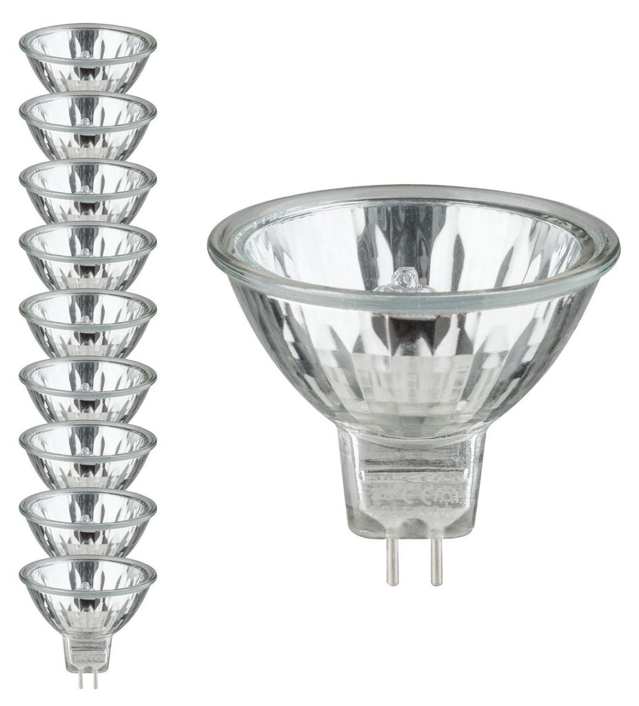 10x  Paulmann Halogen leuchtmittel Security Halo+ 28W GU5,3 Produktbild 