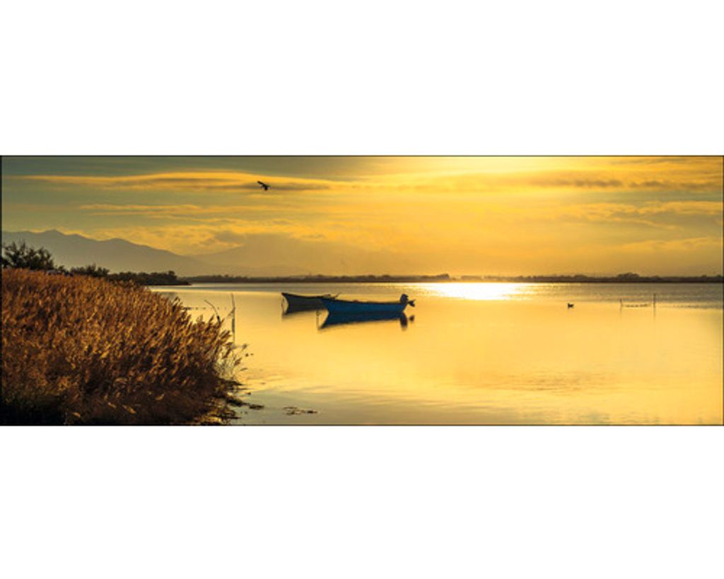 Leinwandbild Sunshine on lake II 77x27 cm Produktbild 