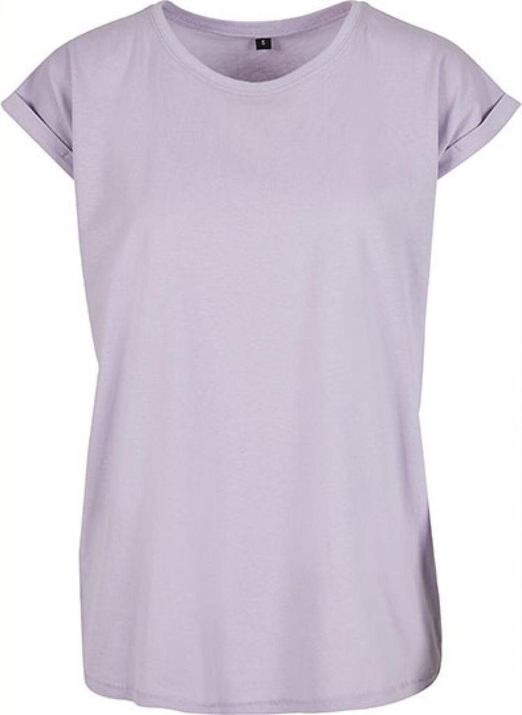 Build Your Brand BY021 | Ladies Extended Shoulder Damen T-Shirt - Farbe: Lilac - Größe: 3XL