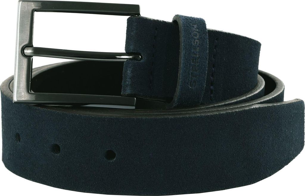 strellson Gürtel Leather Belt 3,5 W95 Navy dunkelblau