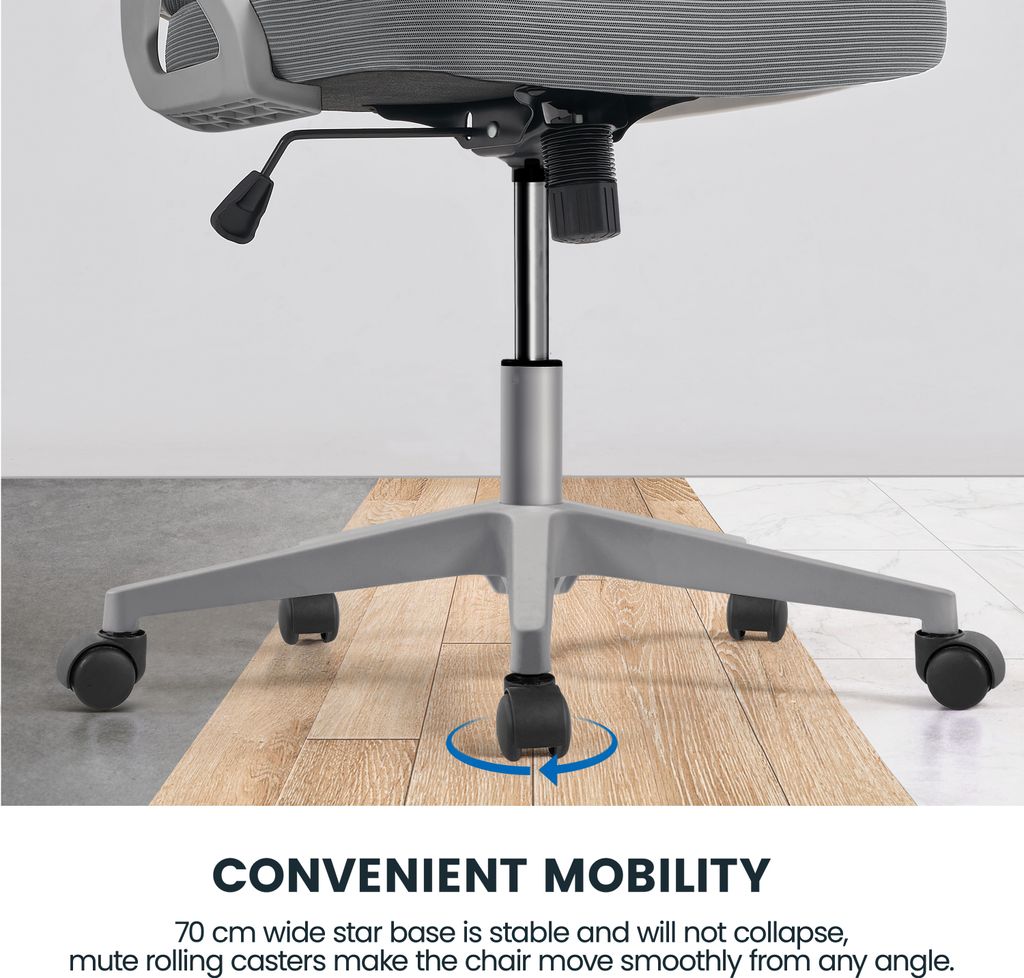 Yaheetech Bürostuhl Ergonomisch, Schreibtischstuhl mit Produktbild 9