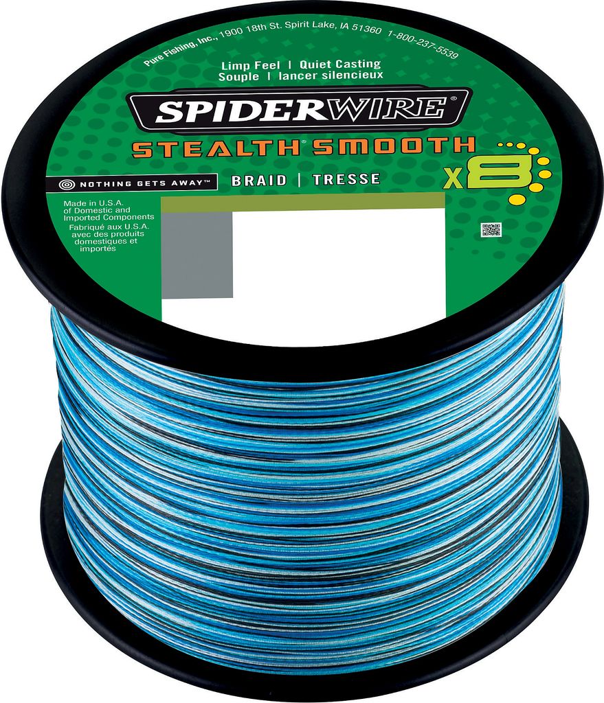 Spiderwire Stealth Smooth8 X8 PE Braid - 2000m Angelschnur, Farbe:Blue Camo, Durchmesser/Tragkraft:0.23mm / 23.6kg