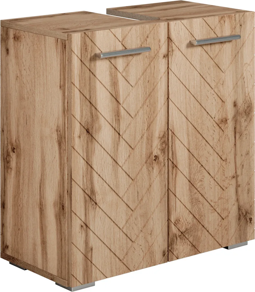 Mobile Sottolavabo Jupiter 60x60x30 cm Quercia Design Spina di Pesce