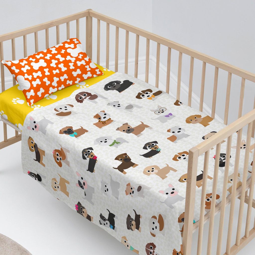 Dogs Oberlaken set kinderbett 2 teiliges 120x180 cm (Kinderbett) 100% Baumwolle Hergestellt in Europa