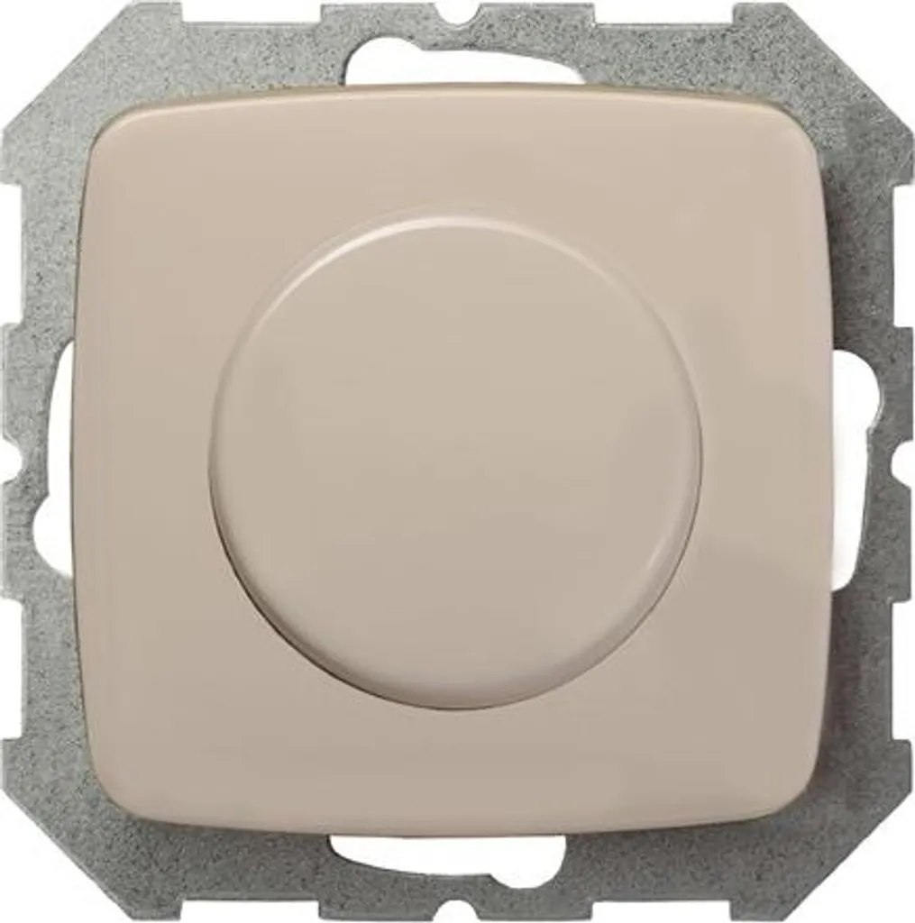 Interrupteur variateur rotatif 500W Beige Liregus installation murale