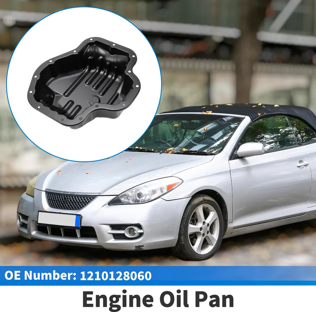 Carter d'Huile Moteur 1210128060 en Fer Noir pour Toyota Solara 06-08