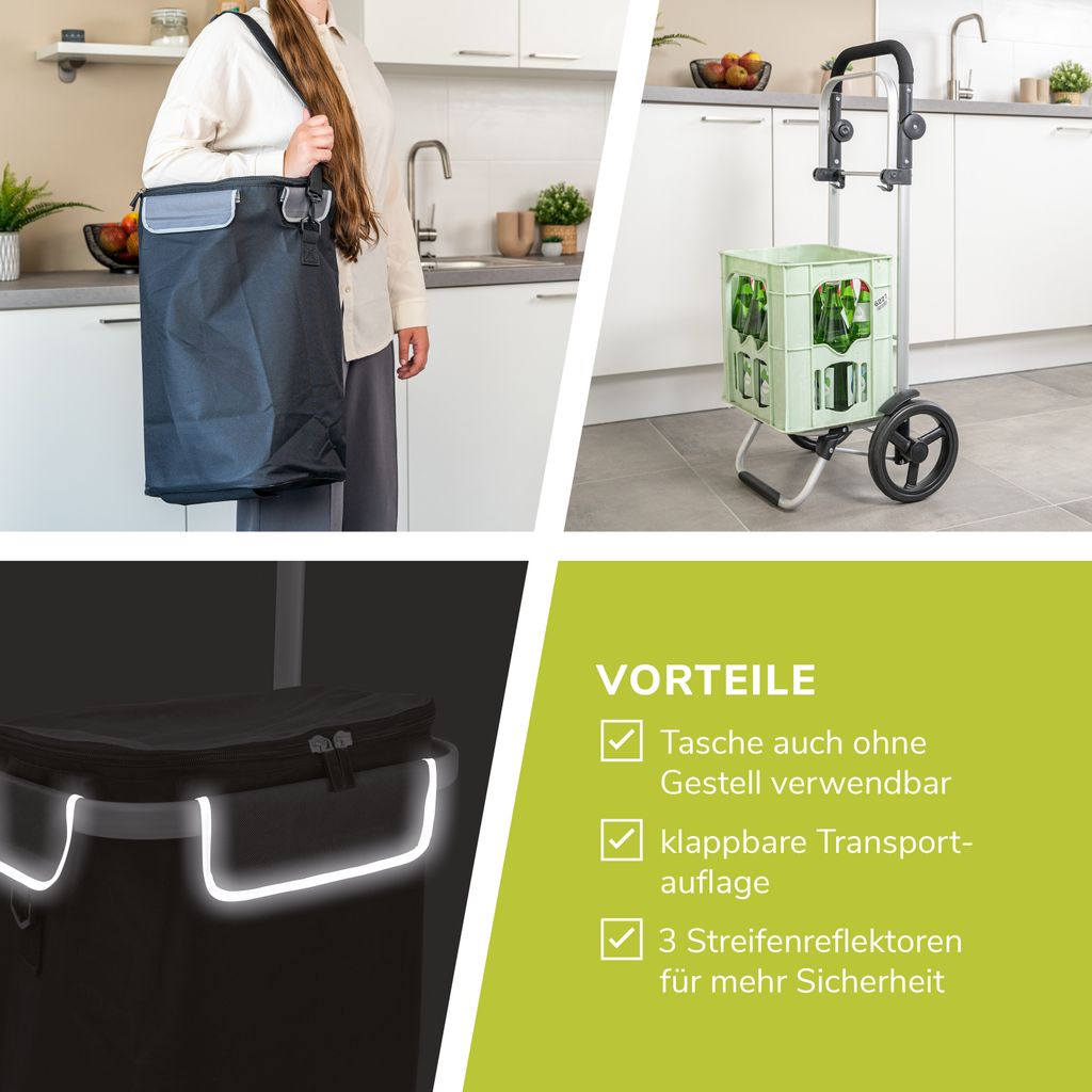 bremermann Einkaufstrolley JEEBEL faltbar schwarz Produktbild 4