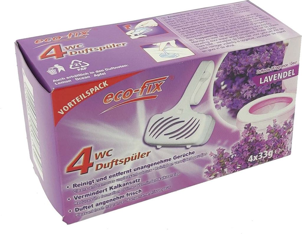 WECO eco-fix 4er WC Duftspüler Lavendel 4x33 g