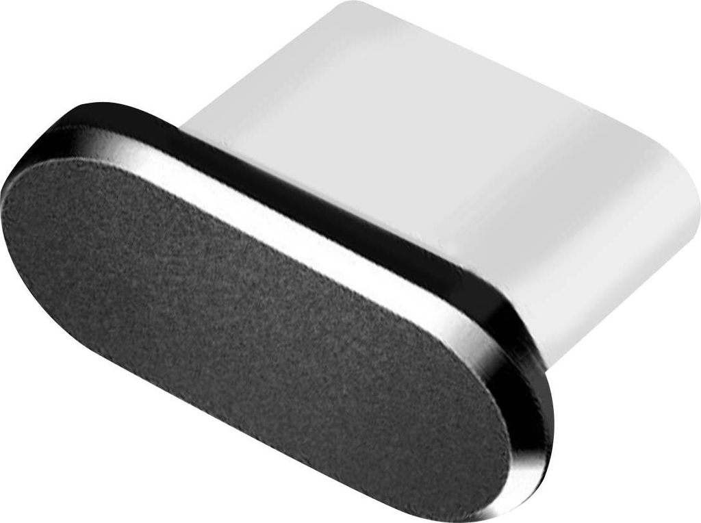 Avizar, USB-C Staubschutzkappe Silikon universell flexibel, Weiß / Schwarz