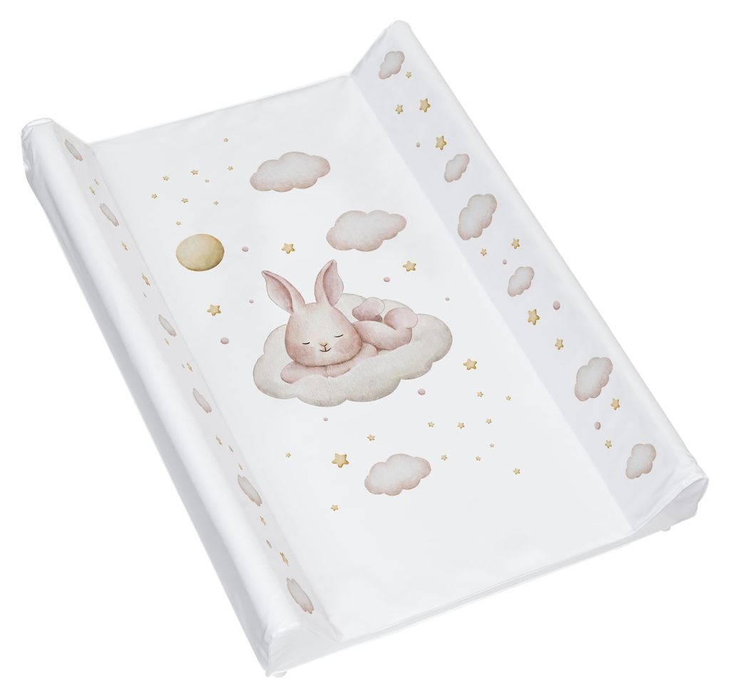 Przewijak sztywny  krolik  różowy 70x49 cm na łóżeczko  Zdjęcie produktu 