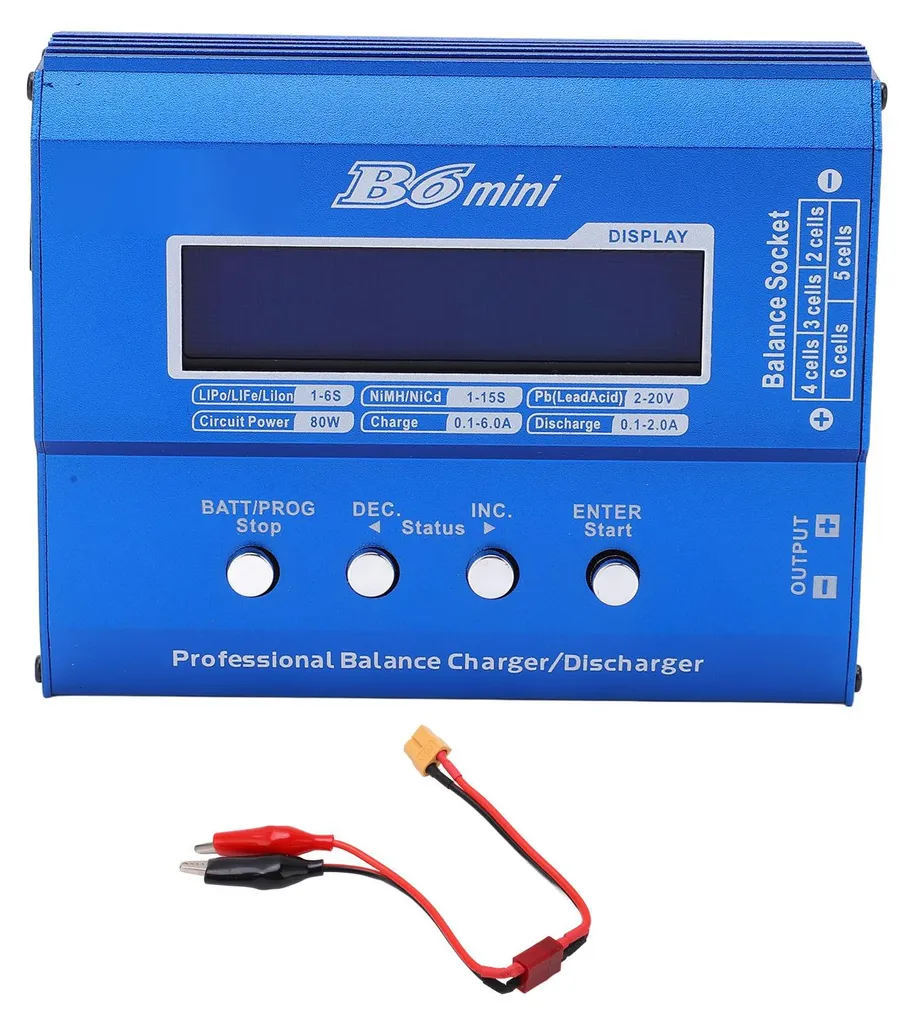 Chargeur Intelligent 80W 6A LiPo : Équilibreur Déchargeur pour Accus