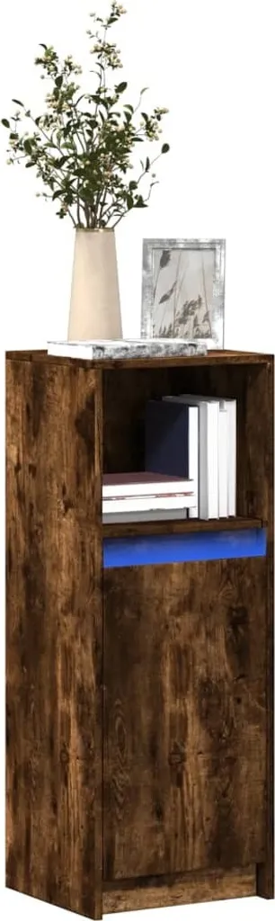 Credenza Minimalista vidaXL LED Rovere Fumé | Arredo Elegante 100cm