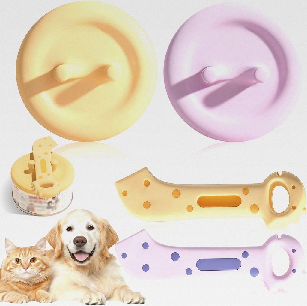 4 Stück Dosendeckel mit Dosendeckel Katzenfutter Dosenöffner Rutschfester SchaufelLeckdichter Verschließender Multifunktionaler Haustierlöffel ...
