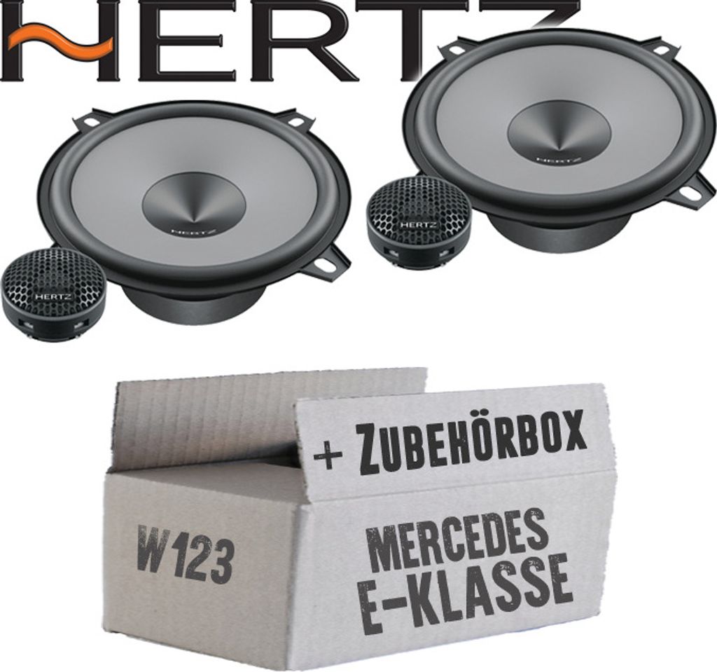 Hertz K 130 - KIT - 13cm Lautsprecher Komposystem - Einbauset passend für Mercedes W123 Heck - justSOUND