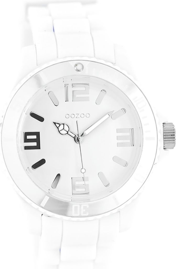 Oozoo Silikon Damen-Herren Uhr Analog Quarzuhr Armband weiß Vintage Series D2UOC4170A