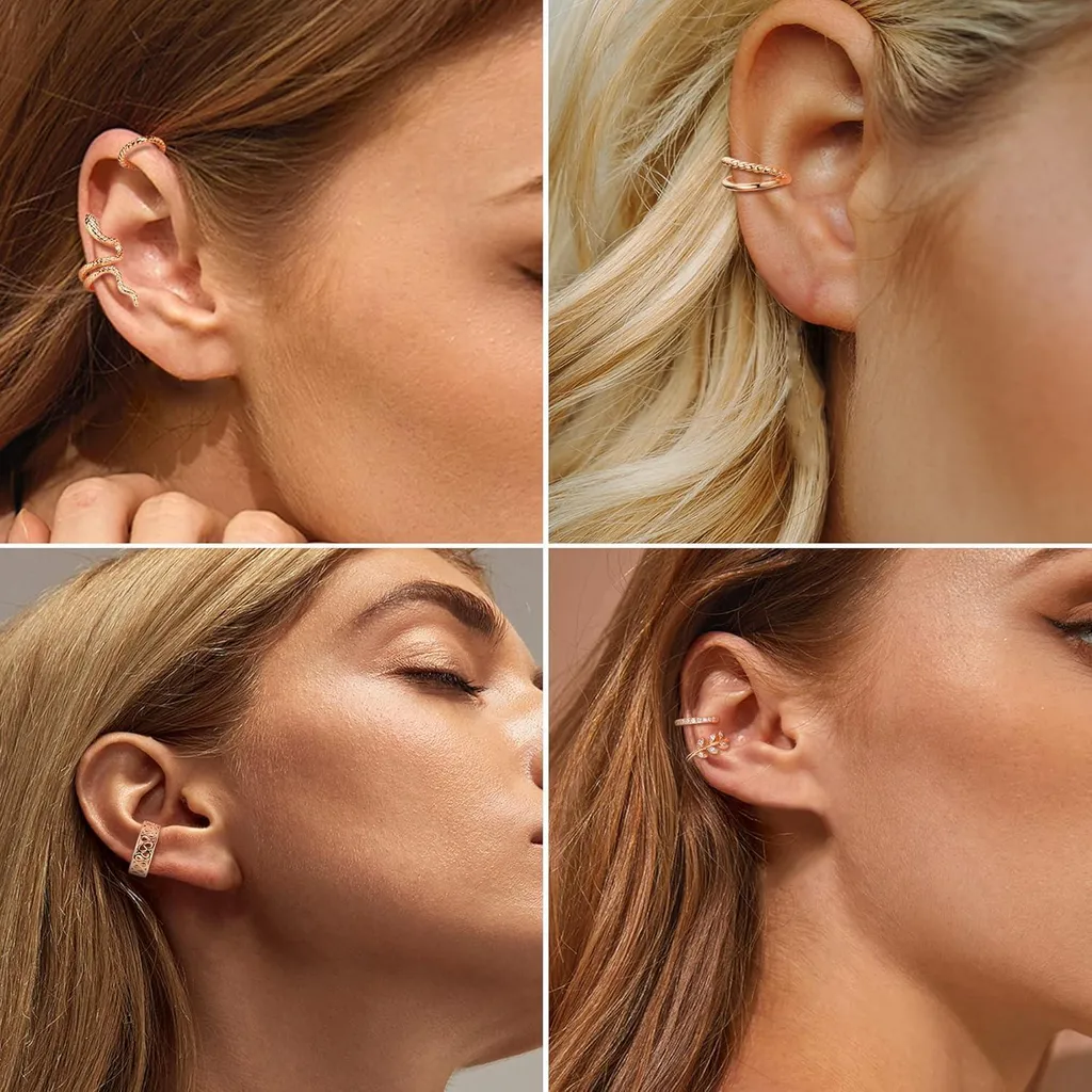 Boucles d'oreilles Clips et Ear Cuffs Lot de 22 Bijoux Fantaisie Femme - 8