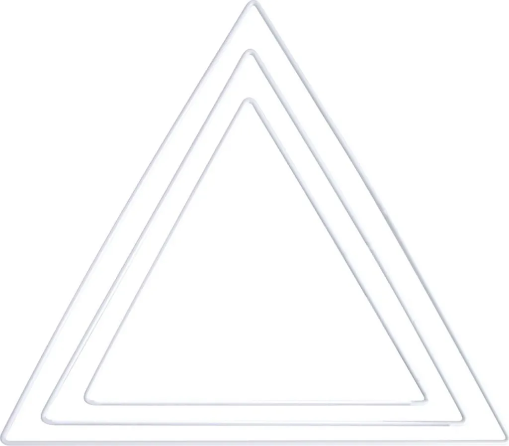 Anelli Triangolari per Ghirlande Fiori e Matrimoni - Metallo Bianco 3pz