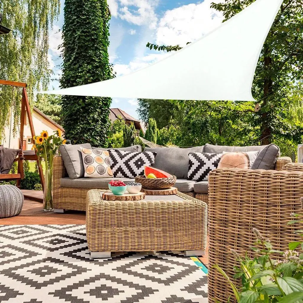 Toile d'ombrage triangle pour terrasse Active 360 cm blanc